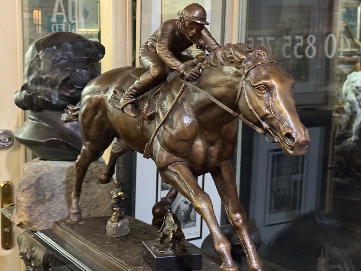 Horse and Rider Sculpture